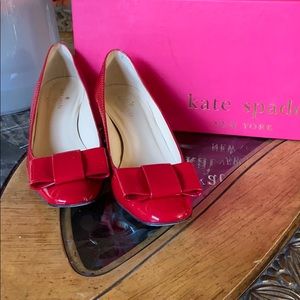 Kate Spade red patent shoes.